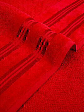 Полотенце махровое Luxury Сафия Хоум, 51092 красный 
