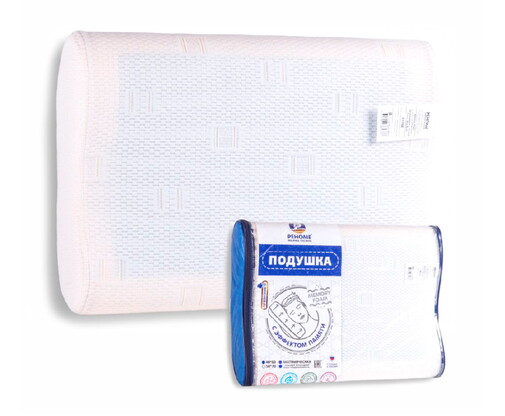 Подушка ортопедическая Memory foam Реноме <14/302,  Эргономика с гелем,  50*38*12>