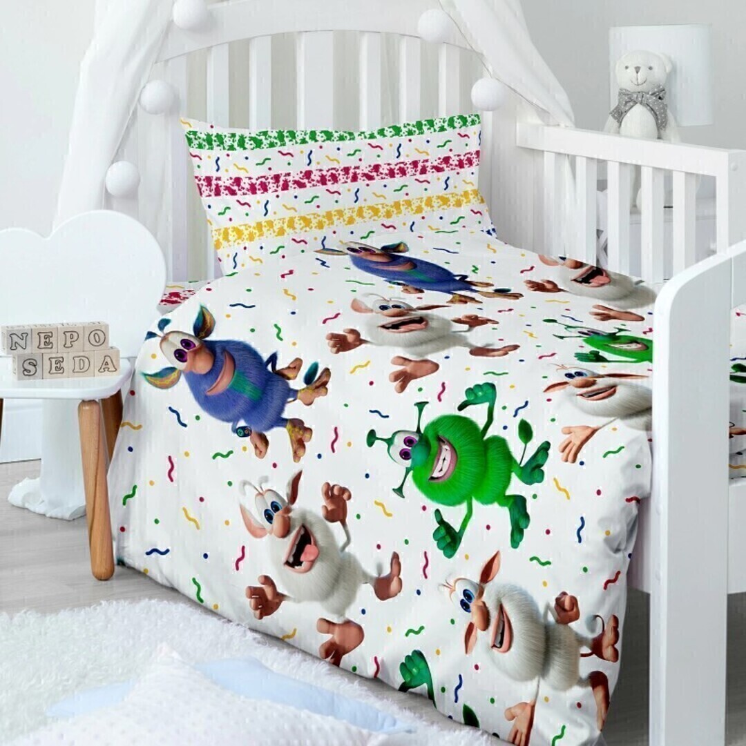 Комплект постельного белья в детскую кроватку все сезоны (977.02СУ) зеленый Детский - РУНО